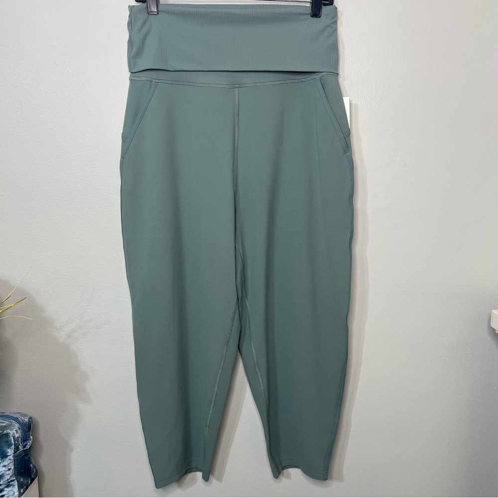 Lululemon Align Super High Rise Rib Waist Crop Pant Tidewater Teal 8 Nwt - Picture 4 of 12